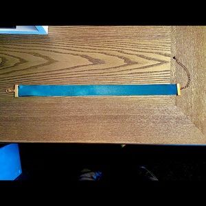 Teal Choker With Gold Clasp